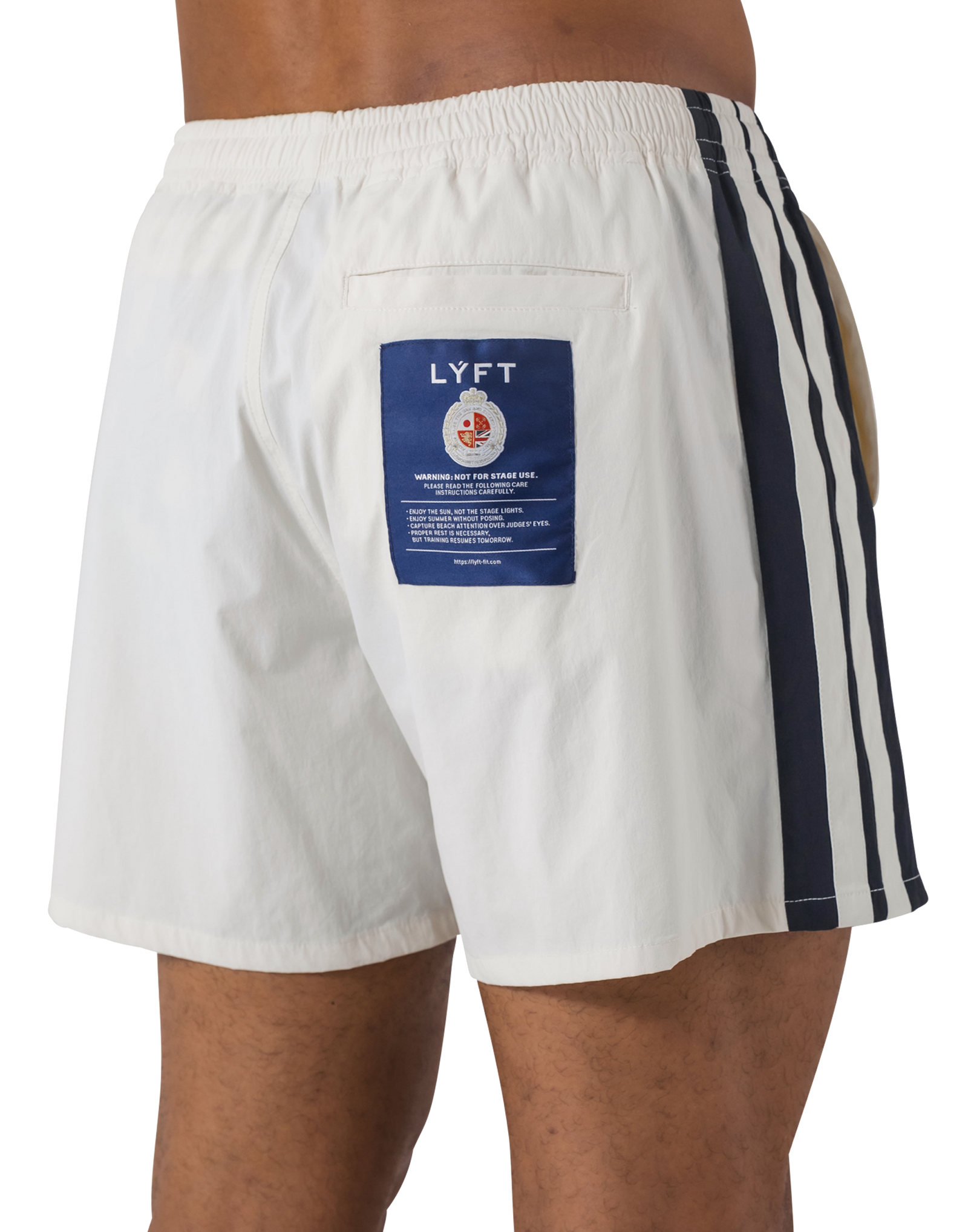 LÝFT 2Line Swim Shorts - Ivory LÝFT 2Line Swim Shorts - Ivory