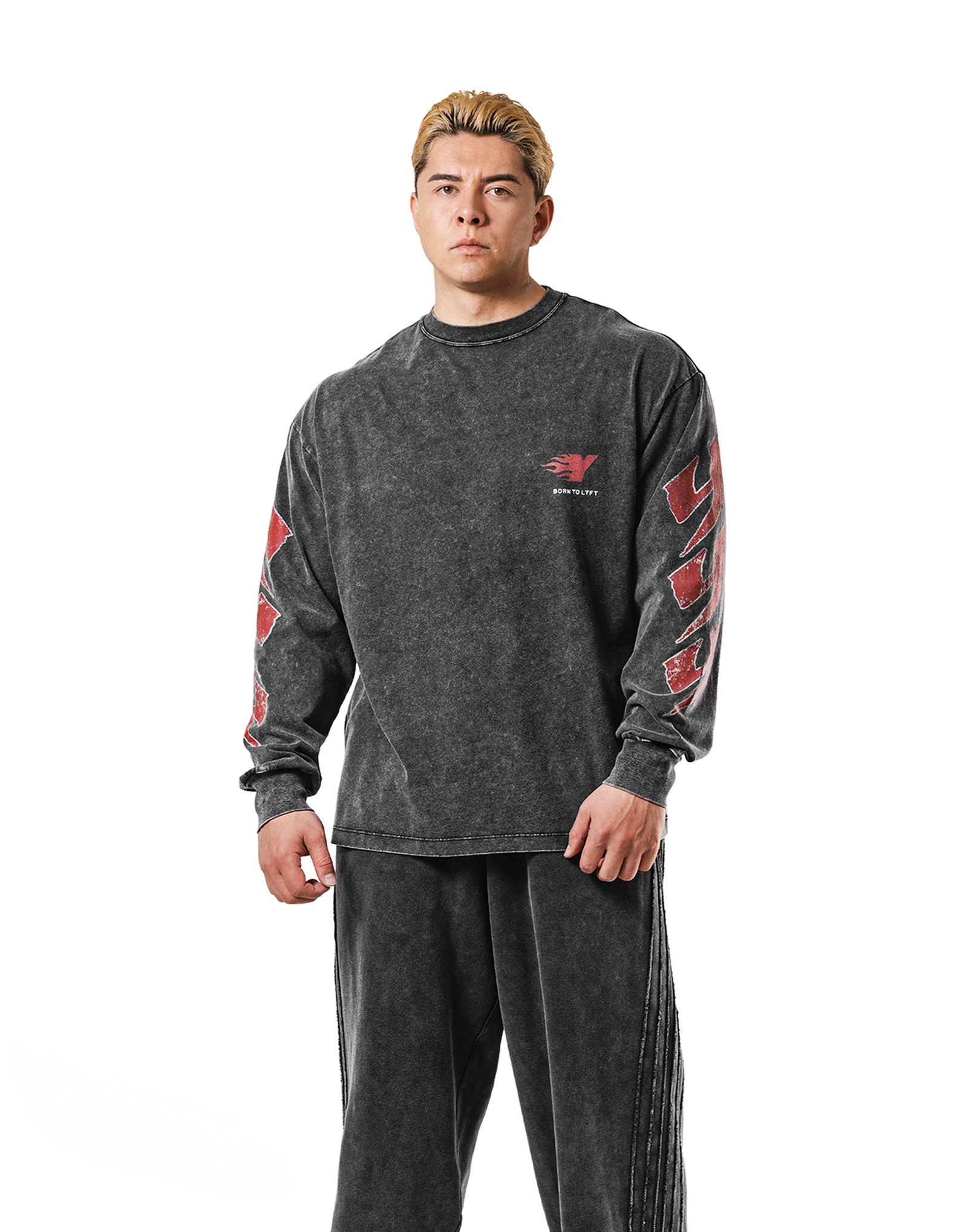 Fire Ý Graphic Long Sleeve T-Shirt - Black – LÝFT