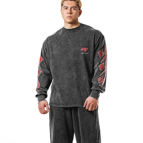 Fire Ý Graphic Long Sleeve T-Shirt - Black – LÝFT