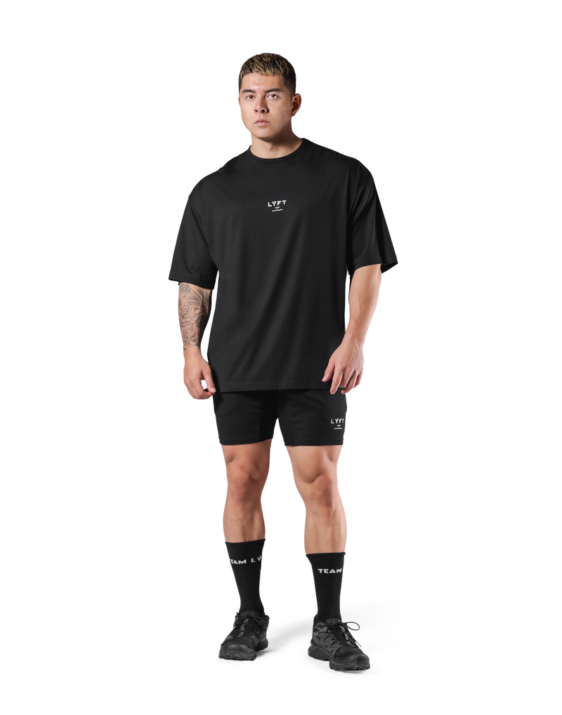 Stretch Logo Big T-Shirt - Black