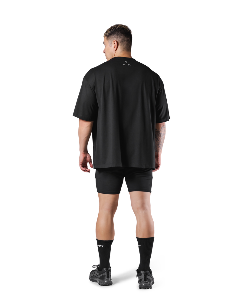 Stretch Logo Big T-Shirt - Black