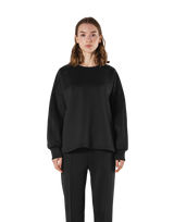 Double Knit Wide Pullover - Black