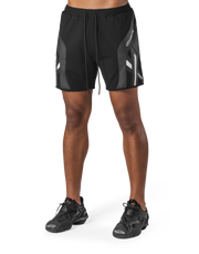 Multi Pattern Side Mesh Shorts - Black