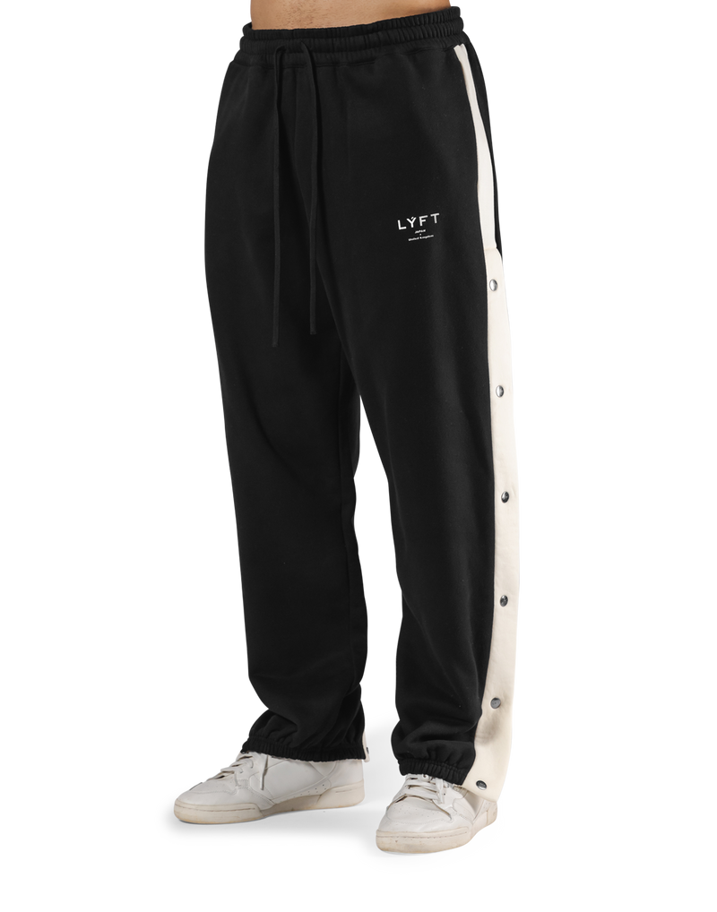 Warm Up Button Sweat Pants - Black