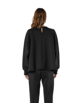 Double Knit Wide Pullover - Black