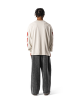 Fire Ý Graphic Long Sleeve T-Shirt - Ivory