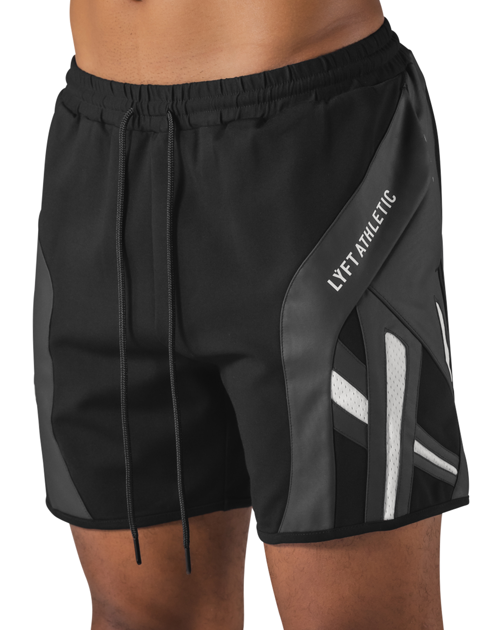 Multi Pattern Side Mesh Shorts - Black – LÝFT Multi Pattern Side Mesh Shorts - Black – LÝFT