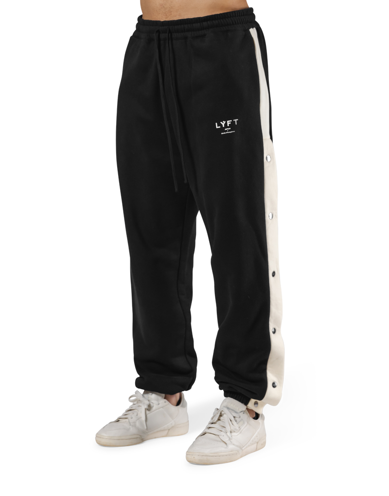 Warm Up Button Sweat Pants - Black