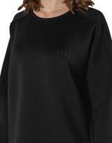 Double Knit Wide Pullover - Black