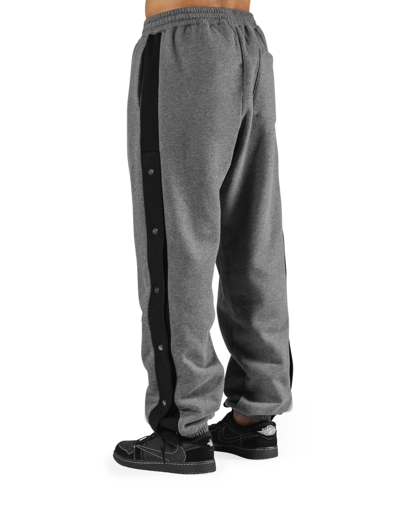 Warm Up Button Sweat Pants - D.Grey