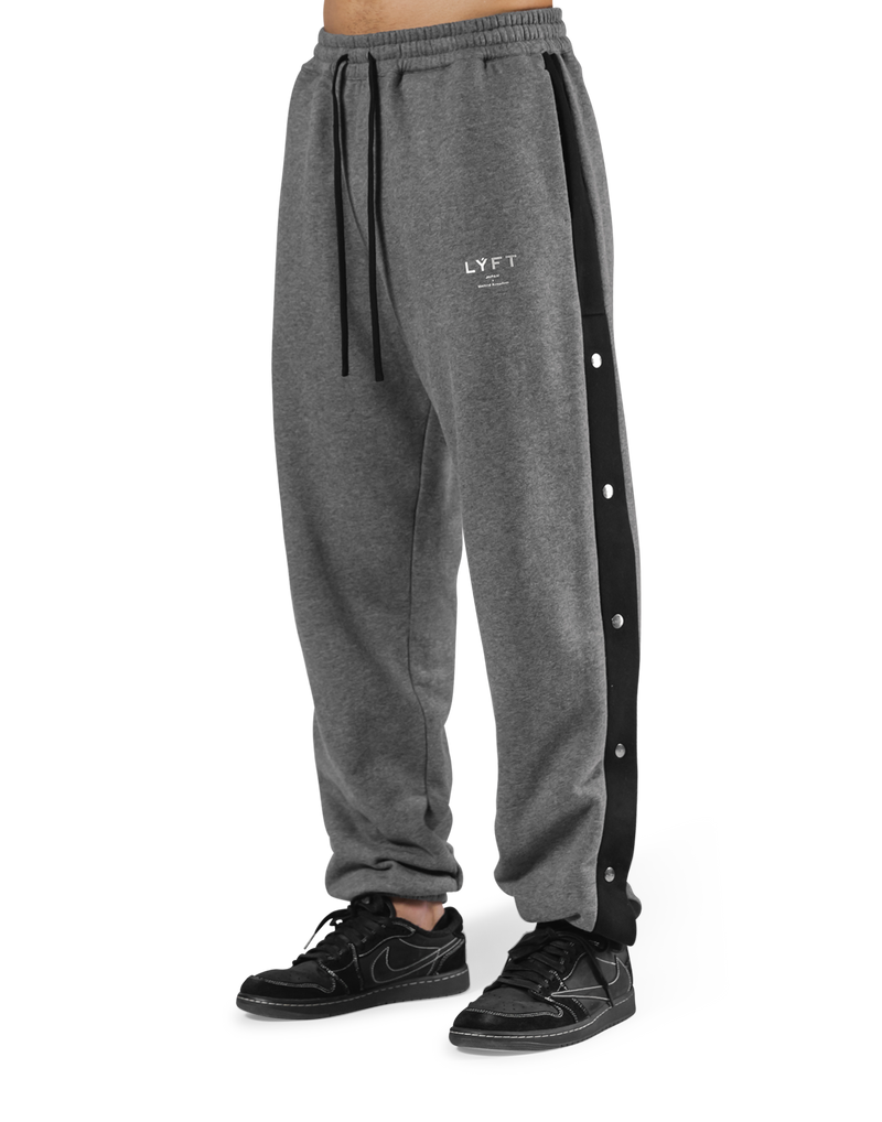 Warm Up Button Sweat Pants - D.Grey