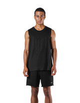 Quilt Patch Loose Fit Tanktop - Black