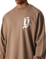 Old Ý Raglan Long Sleeve T-Shirt - Beige
