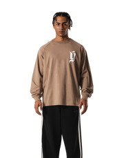 Old Ý Raglan Long Sleeve T-Shirt - Beige
