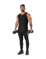 Back Mesh Stretch Standard Tanktop - Black