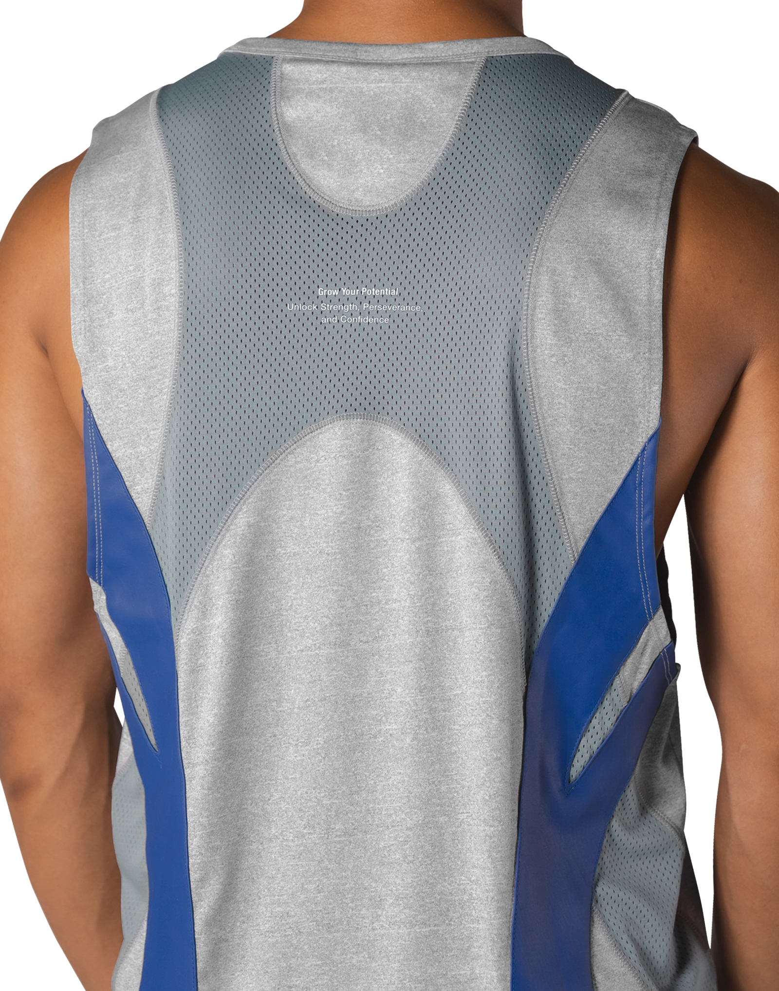 Multi Pattern Back Mesh Loose Tanktop - Grey – LÝFT