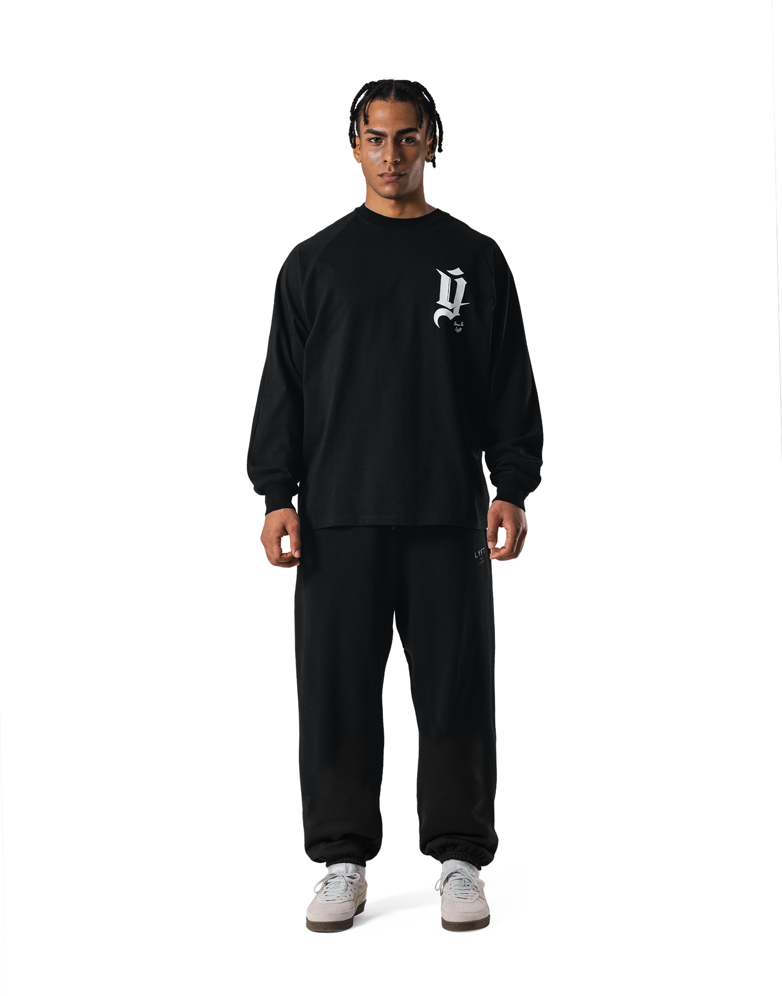 Old Ý Raglan Long Sleeve T-Shirt - Black – LÝFT