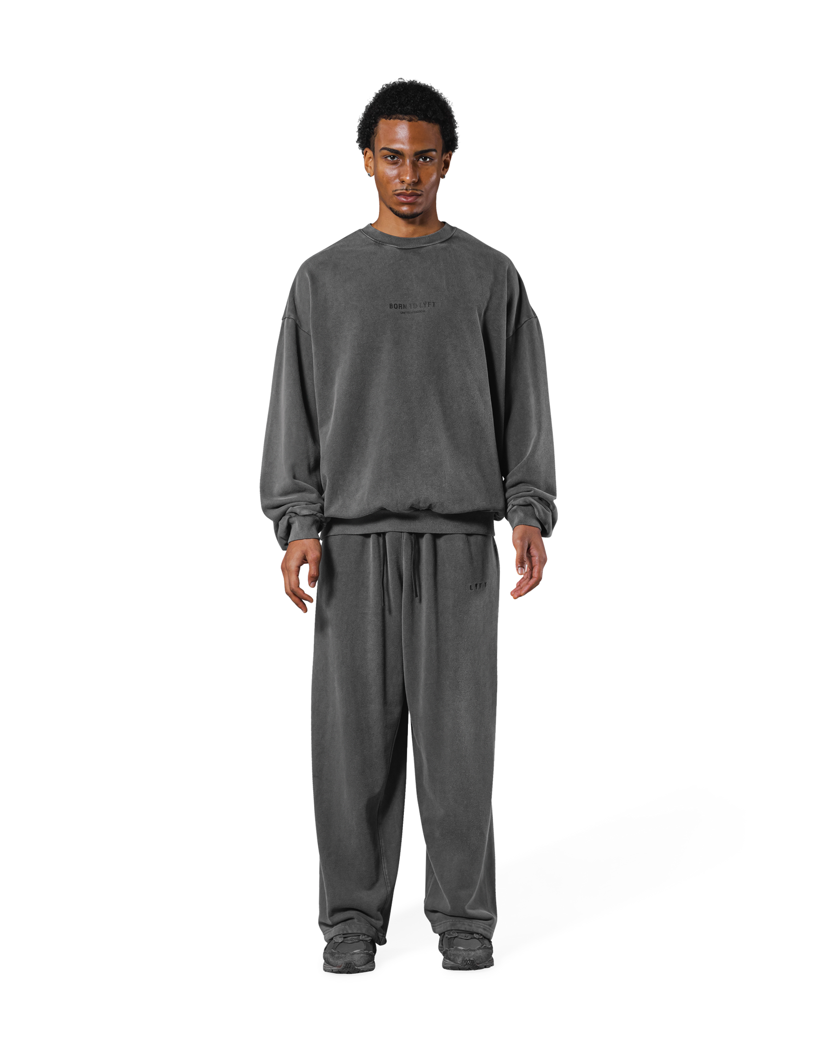 Vintage Sweat Wide Pants - D.Grey – LÝFT Vintage Sweat Wide Pants - D.Grey – LÝFT