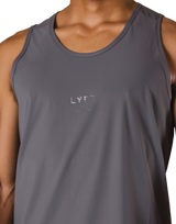 Back Mesh Stretch Standard Tanktop - D.Grey