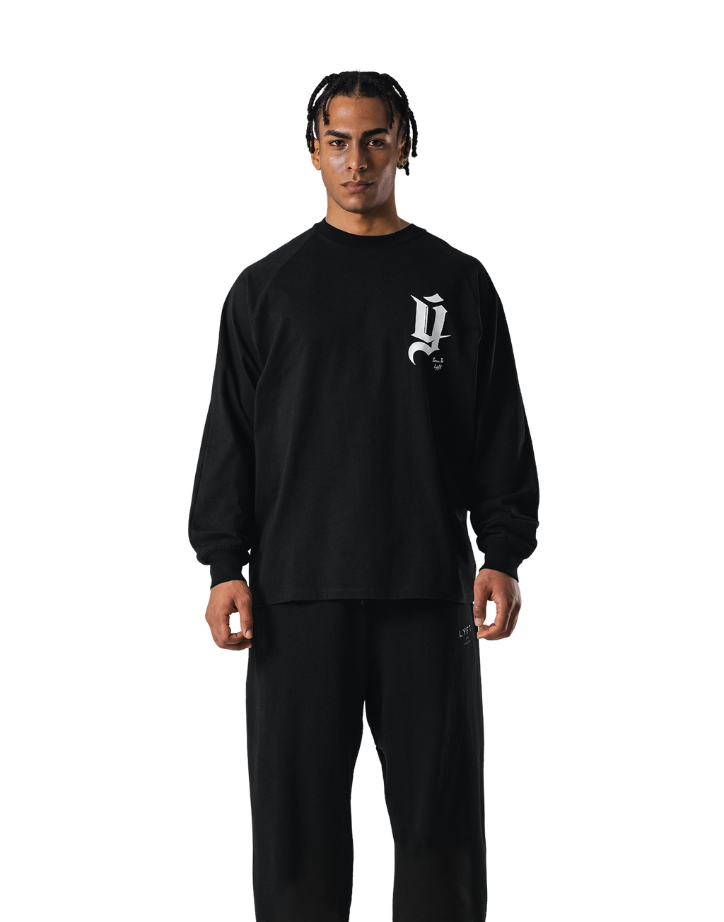 Old Ý Raglan Long Sleeve T-Shirt - Black – LÝFT