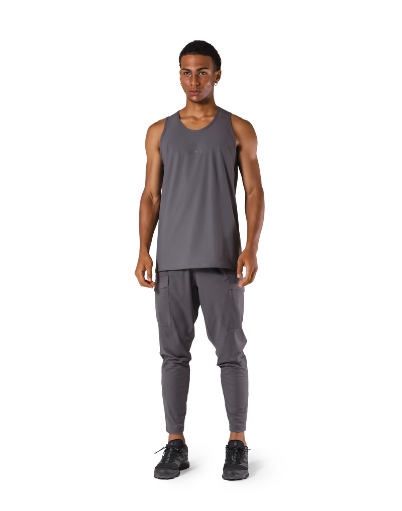 Back Mesh Stretch Standard Tanktop - D.Grey