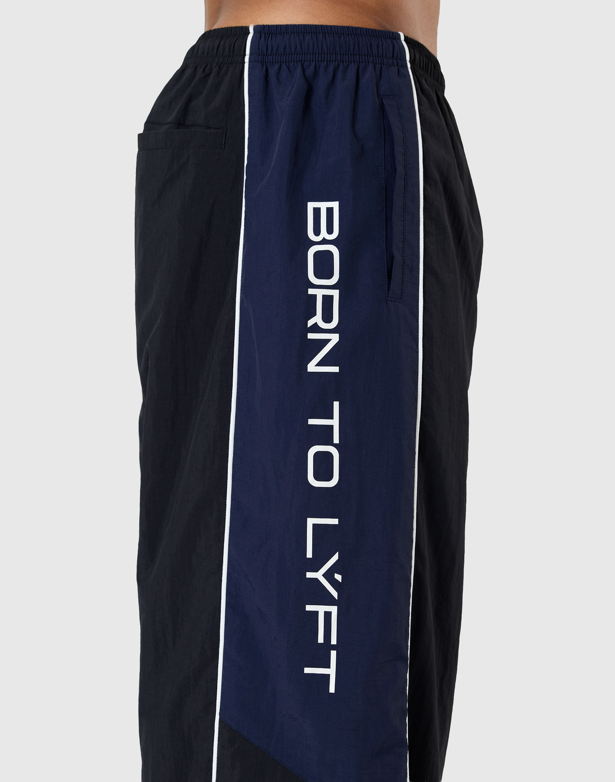 BORN TO LÝFT Racing Nylon Pants - Navy