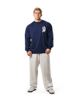 Old Ý Raglan Long Sleeve T-Shirt - Navy