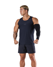 Back Mesh Stretch Standard Tanktop - Navy