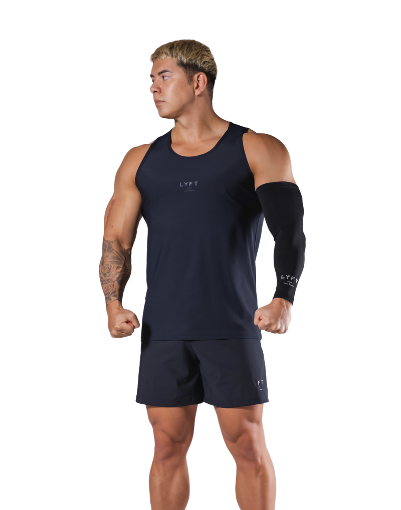 Back Mesh Stretch Standard Tanktop - Navy