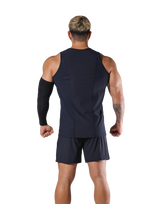 Back Mesh Stretch Standard Tanktop - Navy