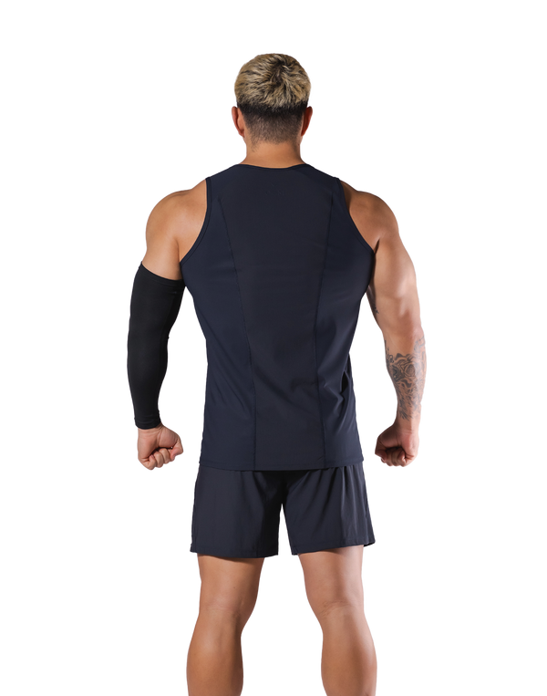 Back Mesh Stretch Standard Tanktop - Navy