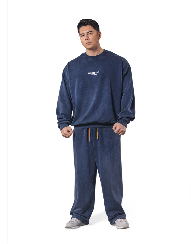 Vintage Sweat Wide Pants - Navy