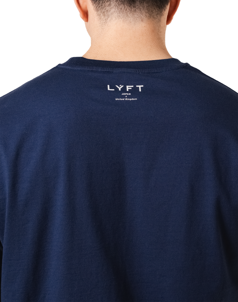Old Ý Raglan Long Sleeve T-Shirt - Navy