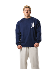 Old Ý Raglan Long Sleeve T-Shirt - Navy