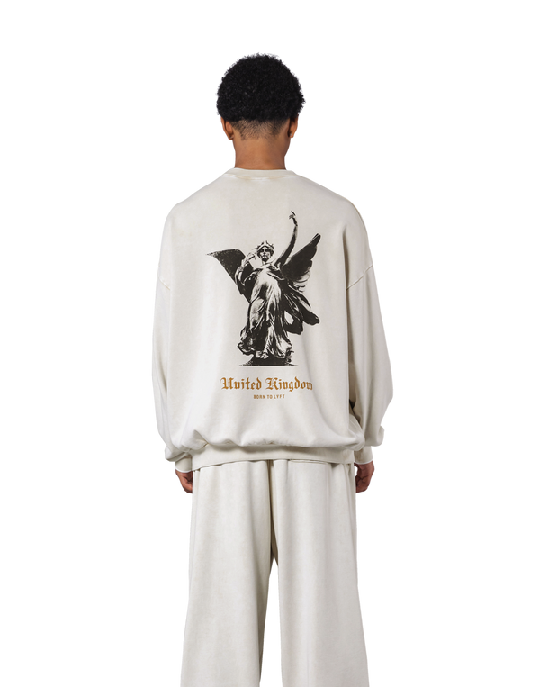 Statue Graphic Vintage Crewneck Sweat - Ivory