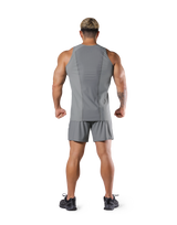 Back Mesh Stretch Standard Tanktop - Grey