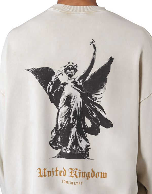 Statue Graphic Vintage Crewneck Sweat - Ivory