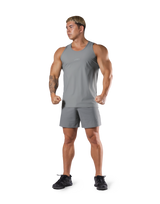 Back Mesh Stretch Standard Tanktop - Grey