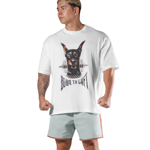 Dog Graphic Vintage Big T-Shirt - White – LÝFT Dog Graphic Vintage Big T-Shirt - White – LÝFT