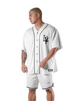 LÝ Logo Baseball Shirt - White