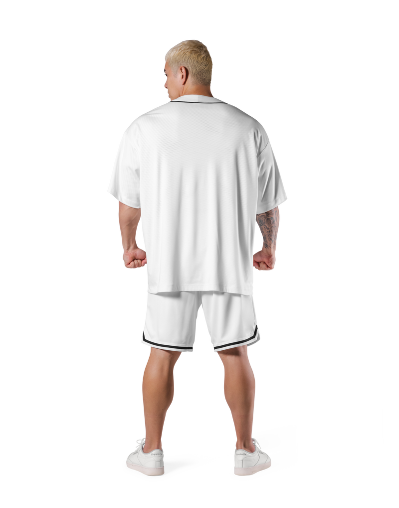 LÝ Logo Baseball Shirt - White