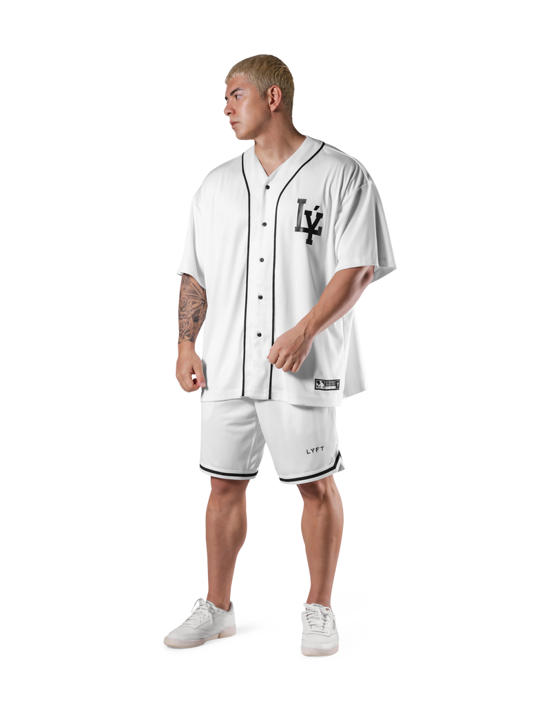 LÝ Logo Baseball Shirt - White