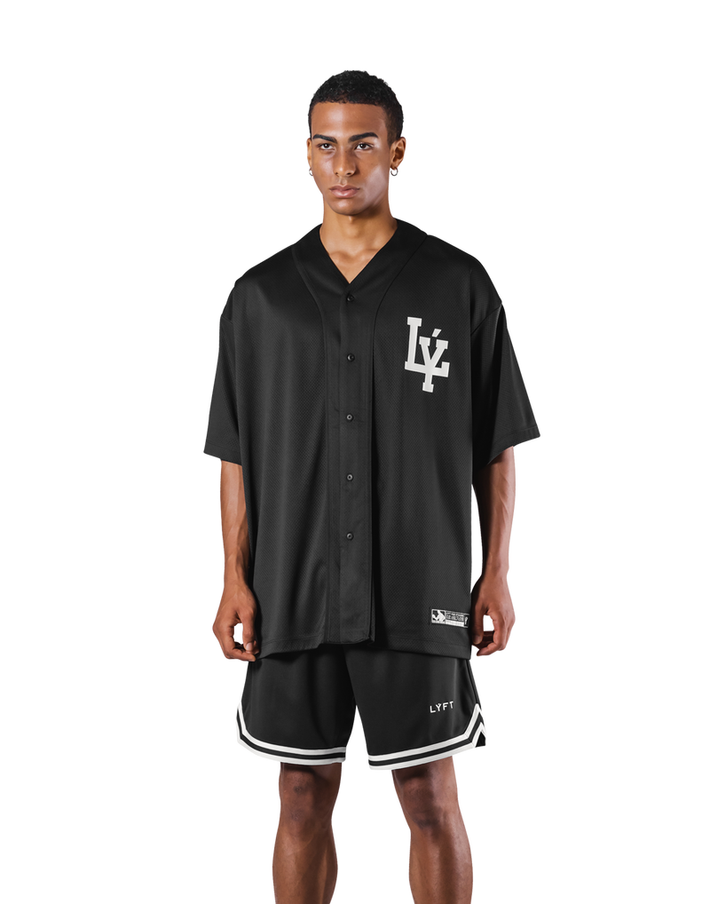 LÝ Logo Baseball Shirt - Black