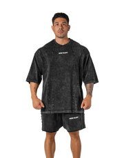 Vintage Original Pattern Extra Big T-Shirt - Black