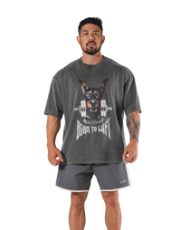 Dog Graphic Vintage Big T-Shirt - D.Grey – LÝFT Dog Graphic Vintage Big T-Shirt - D.Grey – LÝFT