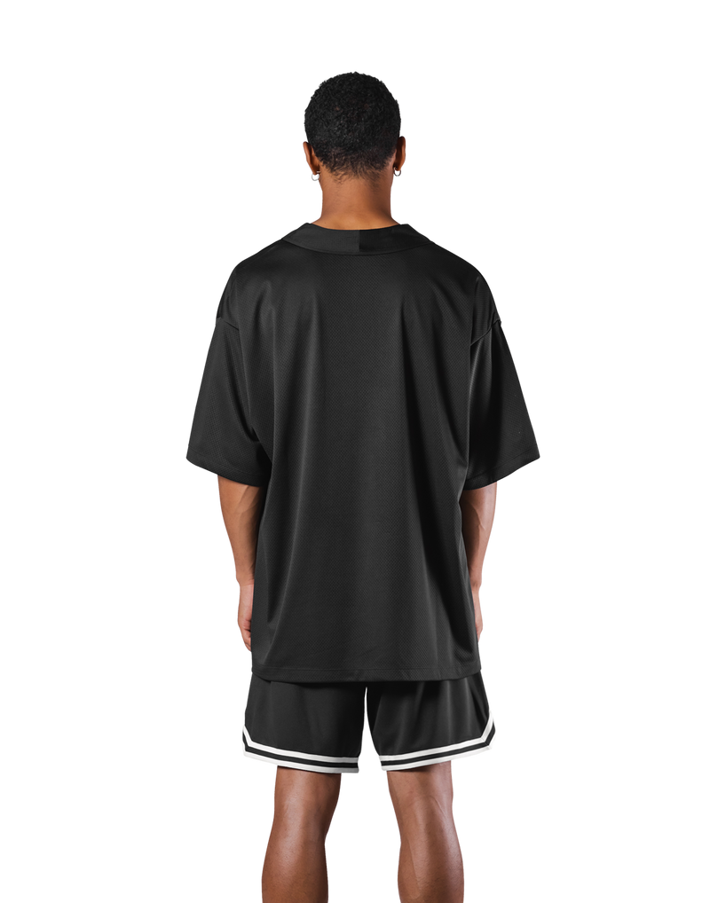 LÝ Logo Baseball Shirt - Black