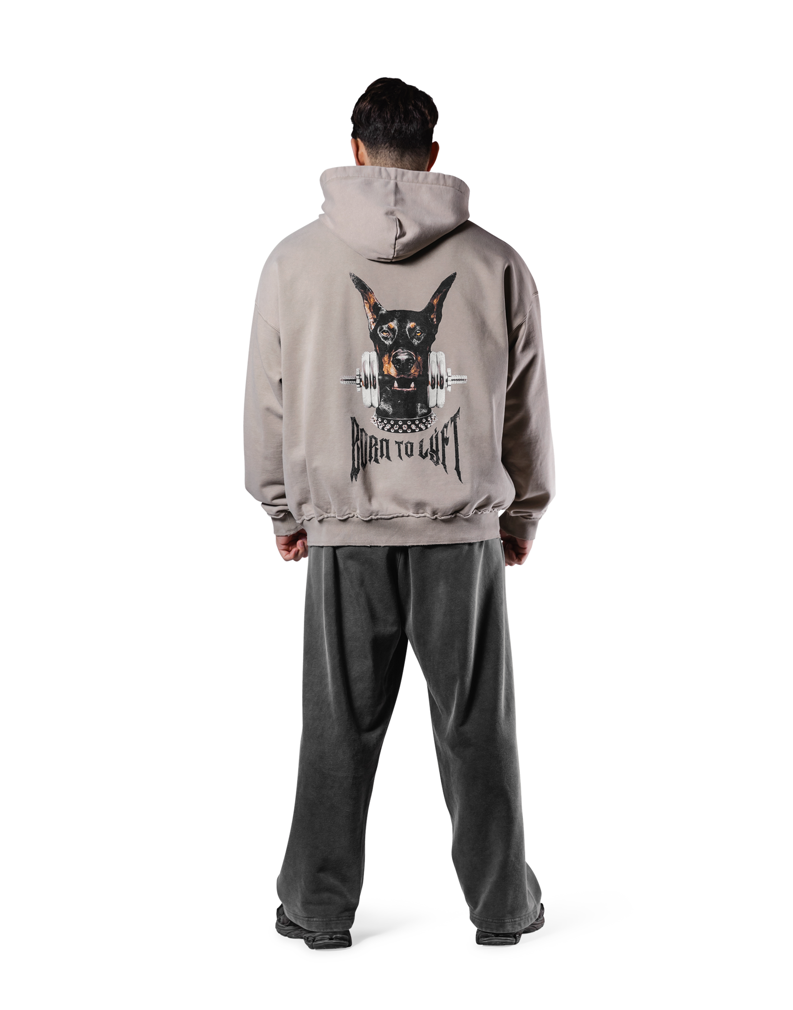Dog Graphic Vintage Oversize Hoodie - Beige – LÝFT Dog Graphic Vintage Oversize Hoodie - Beige – LÝFT