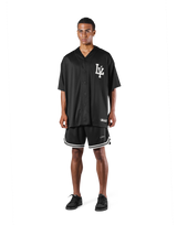 LÝ Logo Baseball Shirt - Black – LÝFT LÝ Logo Baseball Shirt - Black – LÝFT