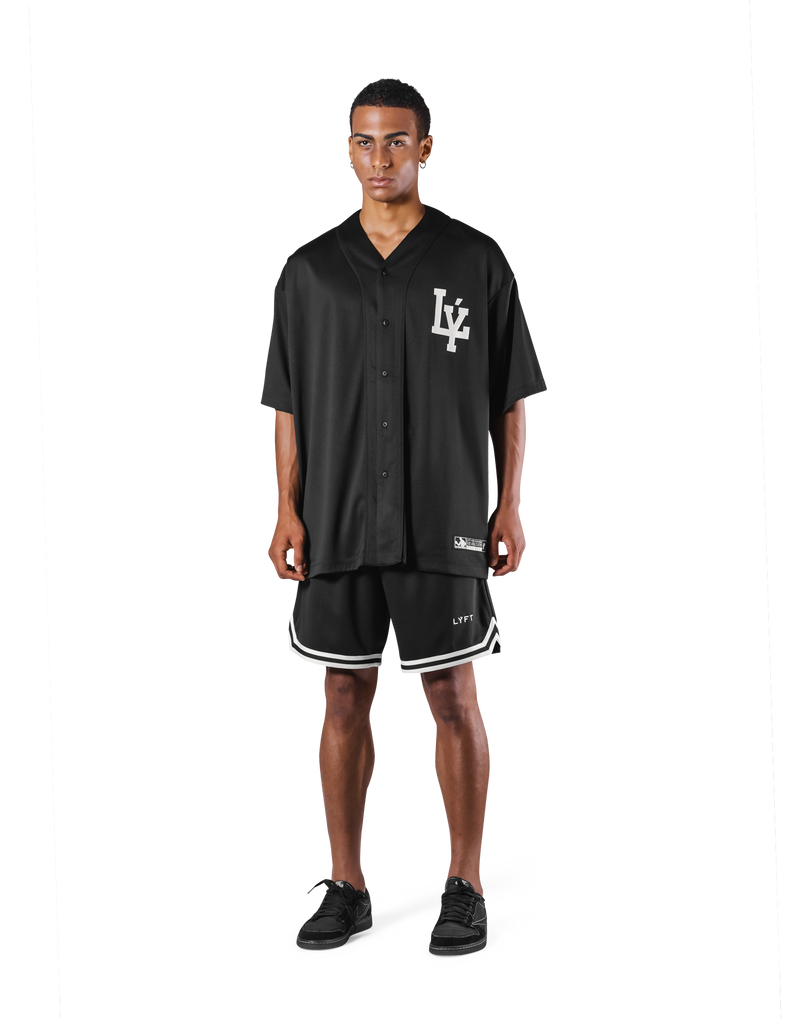 LÝ Logo Baseball Shirt - Black