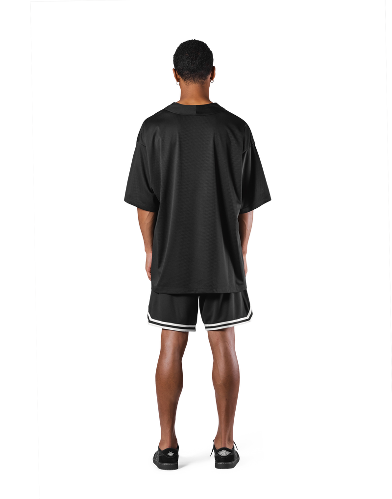 LÝ Logo Baseball Shirt - Black